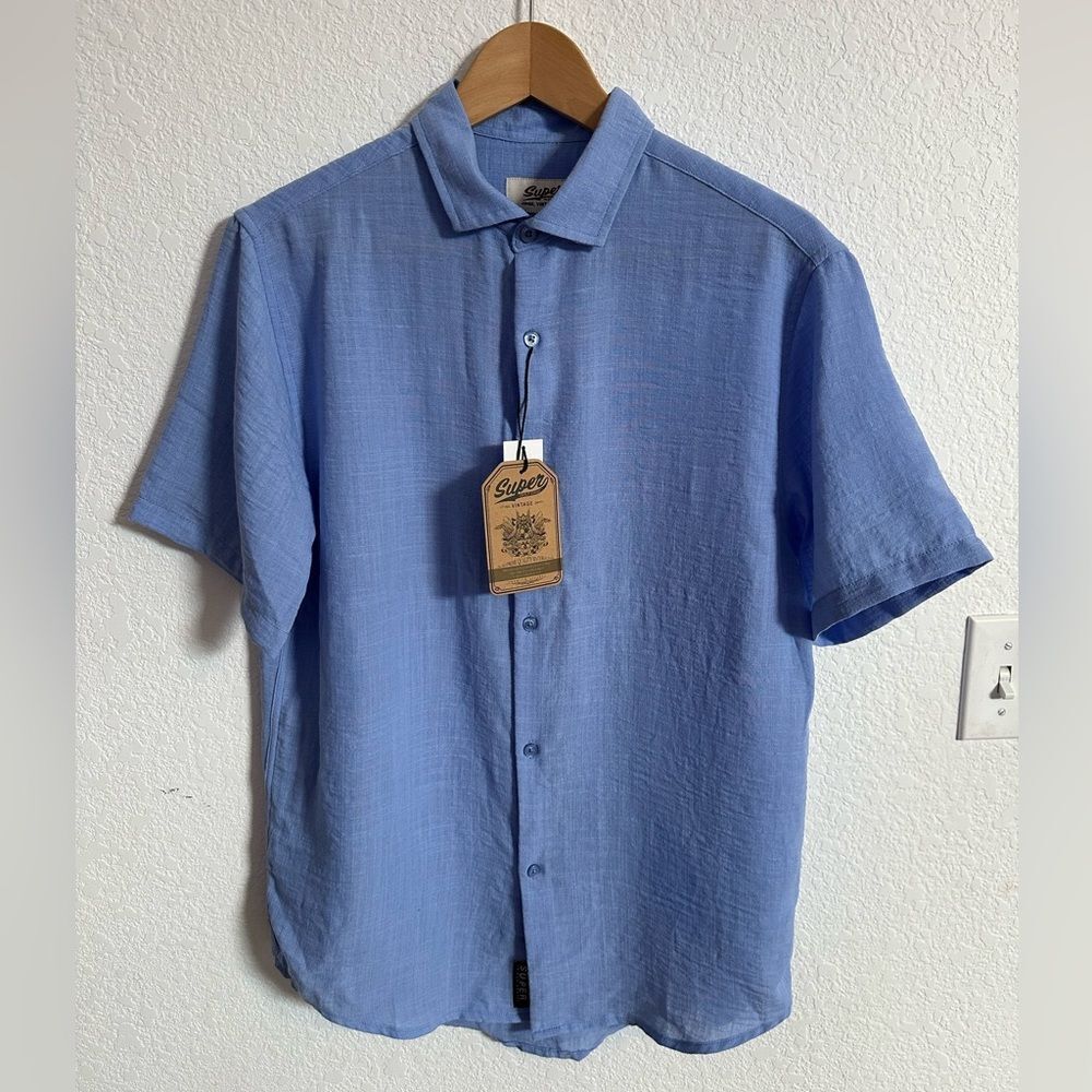 NWT Super Triple Goose Shirt Blue Size Medium